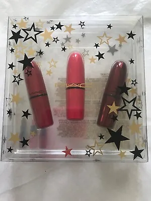 MAC Signature Stars Lipstick Kit Set Trio - See Sheer Diva Relentlessly Red • $20