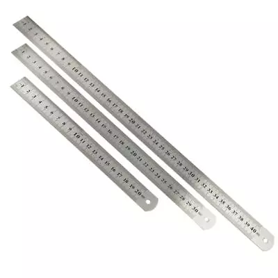 Steel Rulers 3PCS Steel Ruler With Metric Stainless Steel Ruler Set 20/30/40c... • $18.71