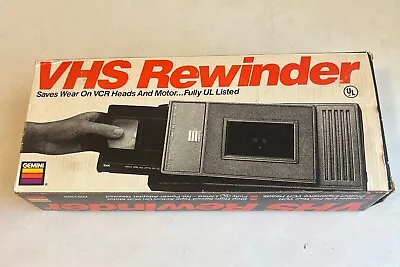 Vintage Gemini VHS Tape Rewinder Saves Wear On VCR Heads RW1300 NIB 1991 • $34.99