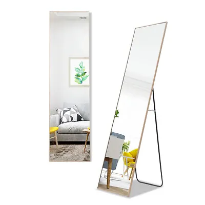 Full Length Mirror Wall-Mounted Floor Modern Rectangle Dressing Mirror Bedroom • £35.95