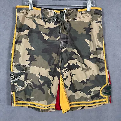 Vintage Billabong Camo Cargo Shorts 34 90s Skater Hiphop Streetwear Graffiti Men • $14.99