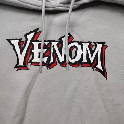 Marvel Venom Hoodie Mens Extra Large Muff Pocket Gray Drawstring • $16