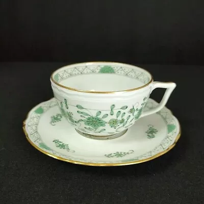 Raynaud Limoges Green Floral Montezuma Chinese Bouquet Cup Saucer #1 • £94.92