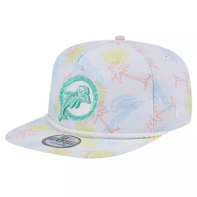 Miami Dolphins New Era Throwback Vacay Golfer Rope 9FIFTY Snapback Hat Men's NFL • $97.98