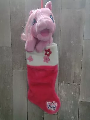 My Little Pony Pink Christmas Stocking Pinkie Pie Plush Hasbro Kurt Adler 2005 • $19.79