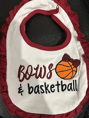 Infant Miami Heat Baby Bib Bows And Basketball NBA • $5