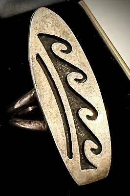 Sterling Silver Surfboard Ring Size 6.25 - 5 Grams * • $125