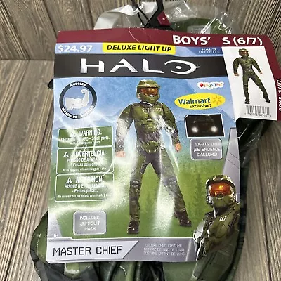 Halo Infinite Master Chief Muscle Jumpsuit Halloween Costume S 6/7 • $23.99