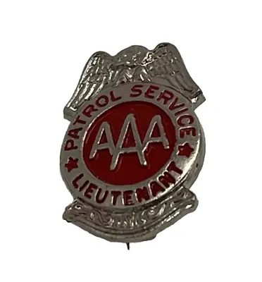Vintage AAA Patrol Service Lieutenant Tie Tack / Pin / Badge • $19.99