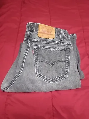 Levis Jeans Mens Black 550 Acid Wash Vintage USA Made Tapered 36x30 • $50