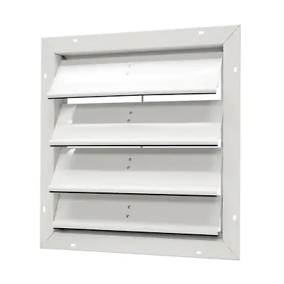 Gable Vent Automatic Shutter Louver Square White Aluminum 19.25 In. X 19.25 In.a • $59.46