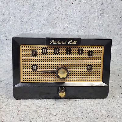 Packard Bell Tube Radio Model 5RI Mini Black AM Vintage 1940's Not Working • $79.90