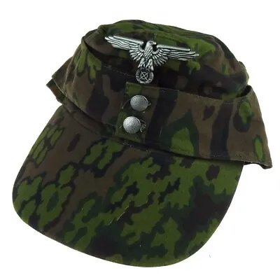 WWII German Elite Army M43 Spring Oakleaf Cotton Cap With Badge Hat Size EU 57 • $26.08