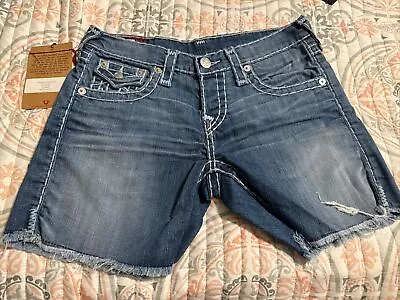 NWT Size 26 True Religion Jayde Super T Button Up Shorts • $49