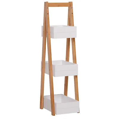 HOMCOM  3 Tier A Frame Bathroom Shower Caddy Storage Unit Shelving Organizer • £25.99