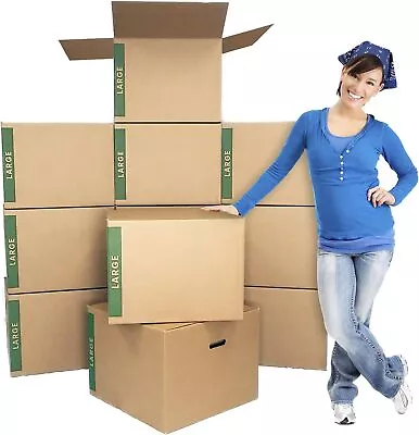 Large Moving Boxes Pack Of 12 With Handles– 20  X20  X15  –Cheap Cheap Moving... • $42.83