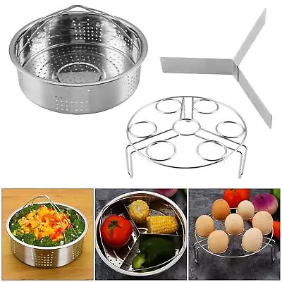 £8.79 • Buy New Stainless Steel Steamer Basket Rack Pressure Cooker Accessory Vegetable Food
