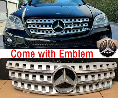 Grille For Mercedes Benz W164 ML320 ML350 ML550 Grill 2005-2008 Grill W/Emblem • $129.98