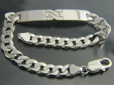 Solid 925 Sterling Silver Mens ID Bracelet **Many Designs To Choose**all Sizes • $54.99