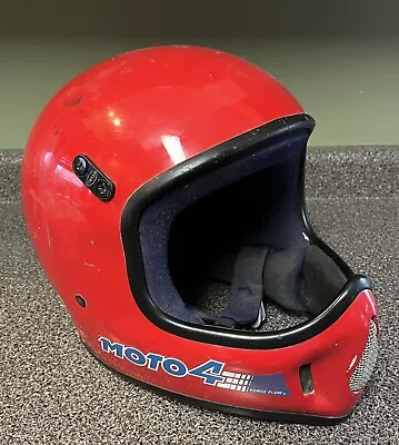 Vintage BELL Moto 4 Force Flow Motorcycle Helmet  Size 7-1/2 • $40