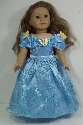 Cinderella Princess Blue Dress Gown Doll Clothes For 18  American Girl (Debs*) • $14.49