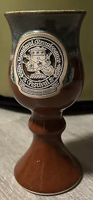 Maryland Renaissance Festival Chalice 2011 Orange Blue Mug Goblet Grey Fox • $12