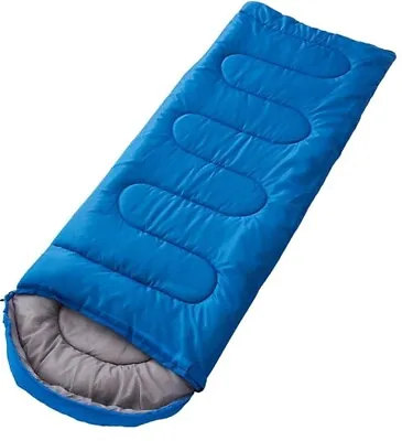 SLEEPING BAG MUMMY Type 8' Foot 20+ Degrees F NAVY BLUE - Carrying Bag • $27.99