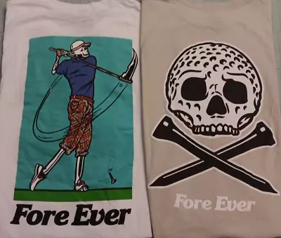 Lot Of 2 Men's XL Fore Ever Golf Apparel Back Golf Graphic T Shirts • $24.50