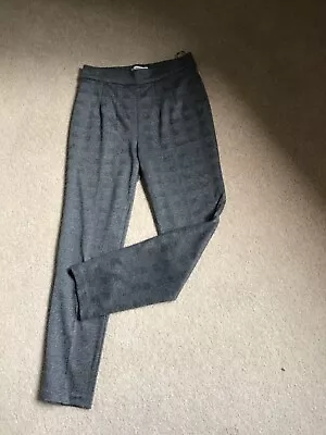 M&S Check Trousers Straight Leg Pull On. Size 10 UK • £7