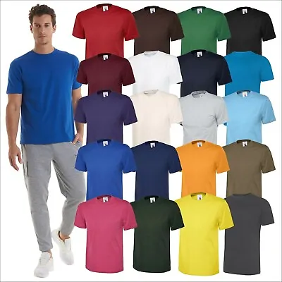 Uneek Classic T-Shirt Unisex Mens Plain Short Sleeve Blank Cotton Round Neck TOP • £5.47