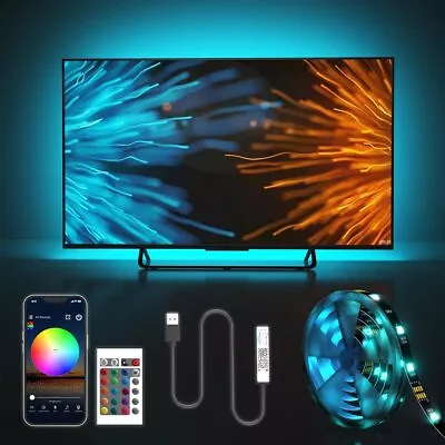 5050 TV Led Backlight RGB Led Strip Light 1-5 Meter Bluetooth APP Control USB TV • $5.04