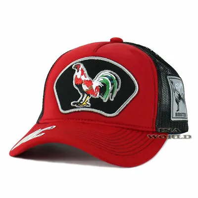 MEXICAN MEXICO ROOSTER Hat Mesh Trucker Snapback Curved Bill Baseball Cap- Red • $13.45