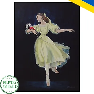 Clara And Nutcracker Original Acrylic Painting On Canvas Ballet Dance Art • £120.05