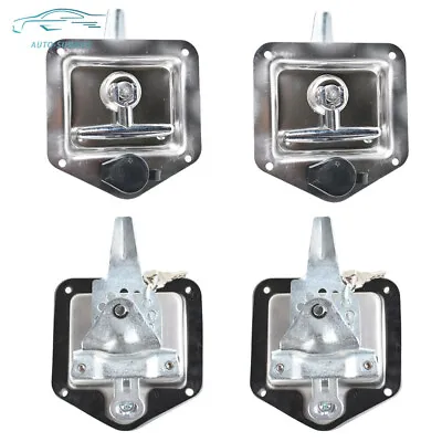 4pcs T-Handle Trailer Door Latch Locking Camper RV Truck Toolbox Stainless Steel • $36.75