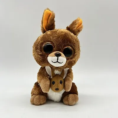 TYSilk Beanie Boos Kipper Kangaroo Baby Roo Joey 6  Glitter Eyes Plush Stuffed • $10.99