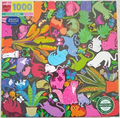EeBoo - 1000-pc Jigsaw Puzzle - Cats At Work - Excellent Used Condition • $17.50