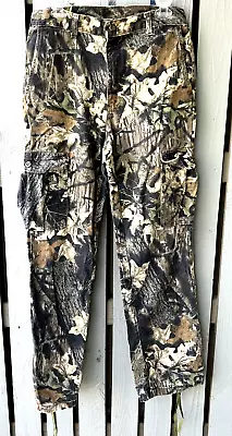 VTG Mossy Oak Camo Pants Size Medium 32X 32 Break Up Hunting Cargo MADE IN USA • $43.97