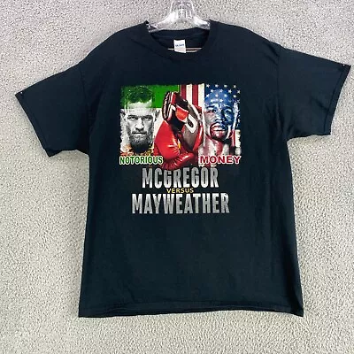 Floyd Mayweather Conor McGregor Fight Shirt Large The Money 2017 Las Vegas • $12.99
