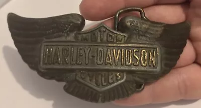 Vintage 1970’s Harley-Davidson Harley Motorcycles Solid Brass Belt Buckle • $50