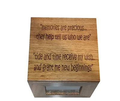 Oak Photo Keepsake Cube Box Personalised Engraved Picture Gift Album - Memories • £22