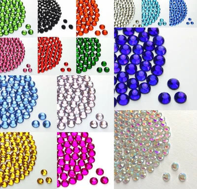 £8.99 • Buy 3000 Pack Hotfix/Iron On Or Glue On Rhinestone Diamante Various Colours And Size