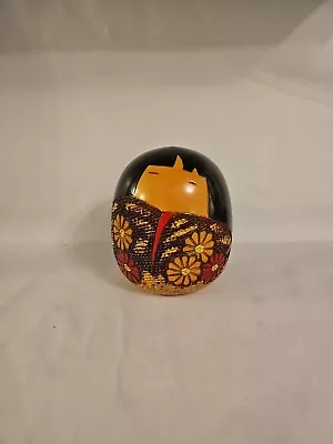 Stunning Vintage Japanese Wooden Kokeshi Doll Signed 5.75  Stamped • $39.99