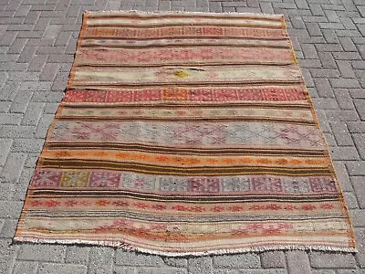 5x7 Kilim Rug Vintage Area Rug Kilim Rug Turkish Kilim Area Rug Tapis Rug • $607.20