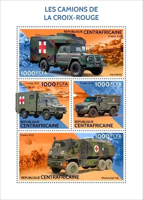 £18.10 • Buy Red Cross Trucks Military Vehicles MNH Stamps 2022 Central African Republic M/S