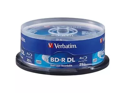 Verbatim BD-R DL 50GB 6X With Branded Surface - 25pk Spindle - TAA Compliant • $85.99