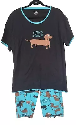 Lazy One Women's Pajama Set XXL  I Long To Be Around You  Dachshund Dog • $39