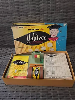 Vintage 1956-1961 All Original Yahtzee Game E.S. Lowe Co.  • $17.99