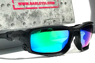 NEW Oakley SI SHOCKTUBE Matte Blackout POLARIZED Galaxy Jade Lens Sunglass 9329 • $178.88