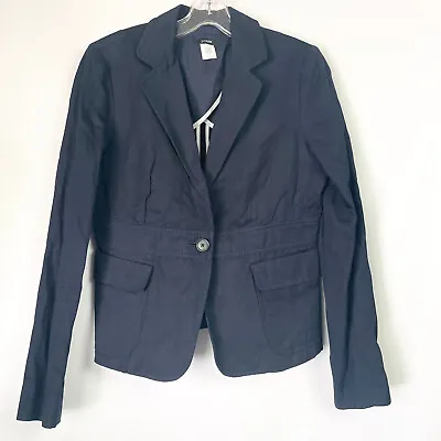 J Crew Womens 8 Blazer Navy Single Button Casual Jacket • $26.69