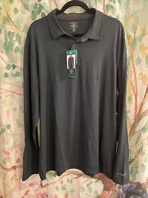 G.H Bass & Co  Performance Polo Long Sleeve Shirt /Quick Dry Green Md-Lg-XLXXL • $20.59